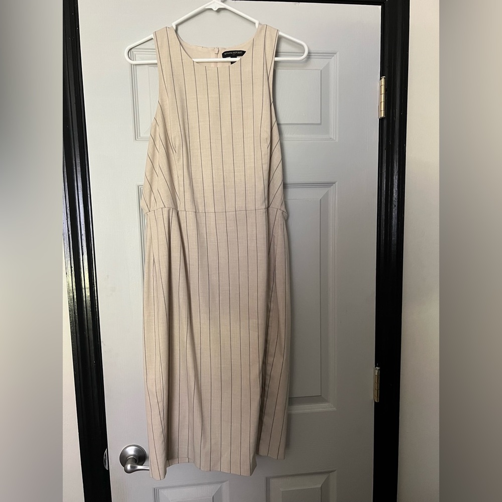 Banana Republic Linen Sheath Dress Size 14